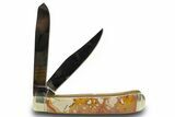 Pocket Knife With Noreena Jasper Inlays - Hand-Crafted In Utah #370819-3